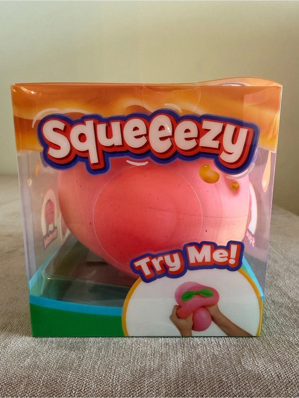 Sunny Days Squeezy Peach, Hot Dog & Carrot Fidget Toys | New